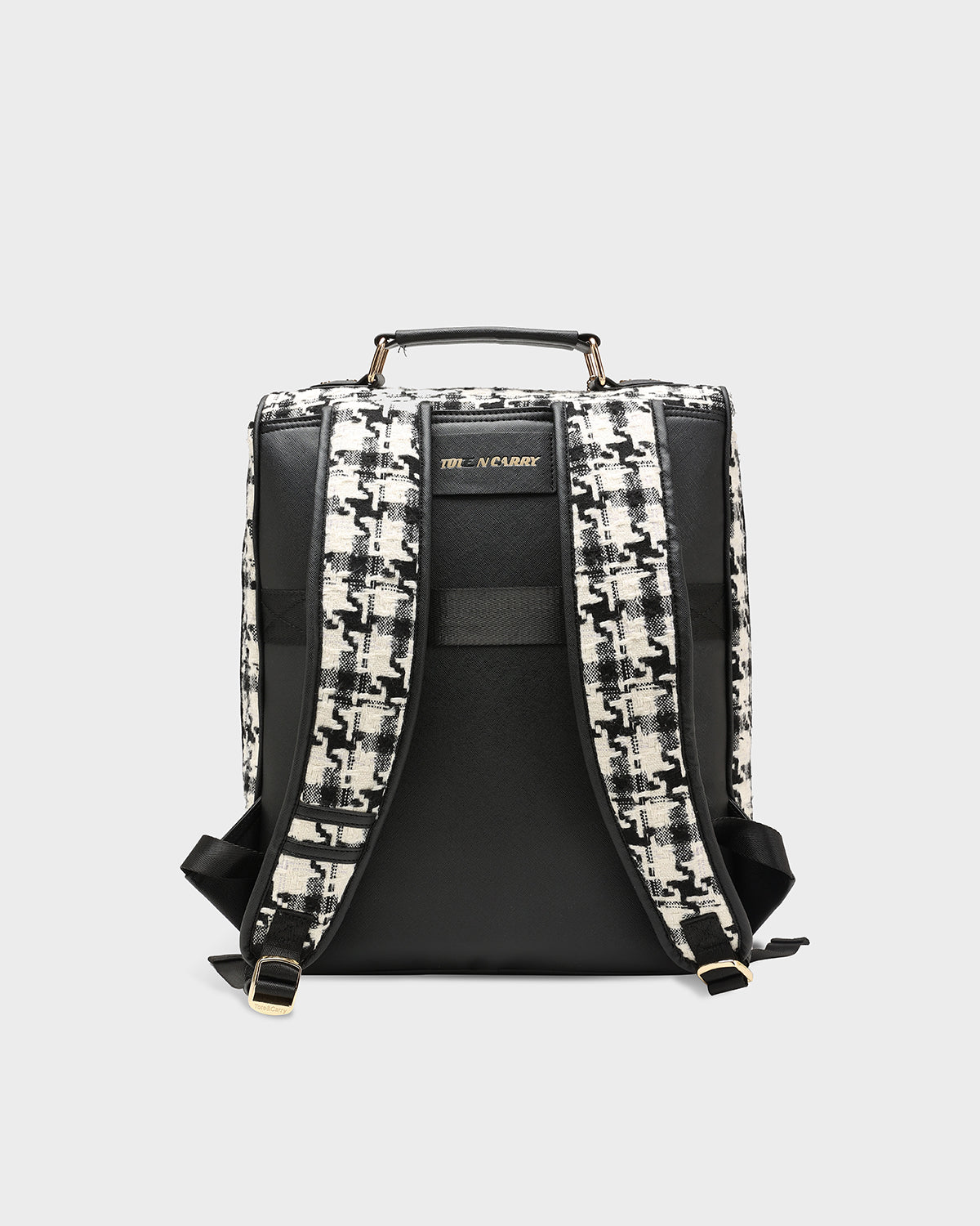 Houndstooth Backpack in Black & White