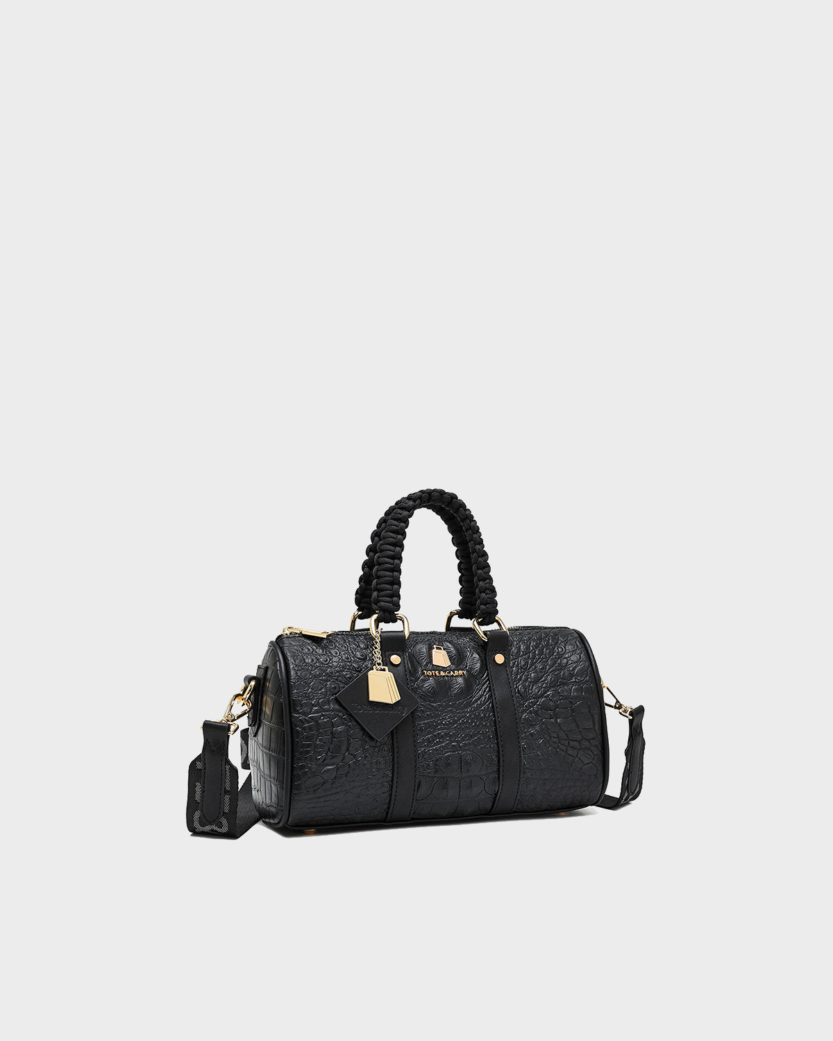 Apollo 2 Reptile Crossbody Bag in Black
