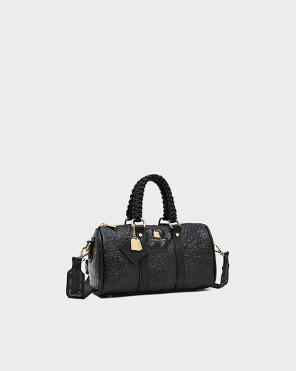 Apollo 2 Reptile Crossbody Bag in Black