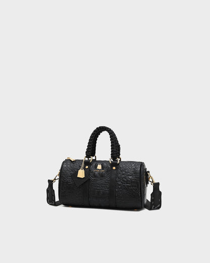 Apollo 2 Reptile Crossbody Bag in Black