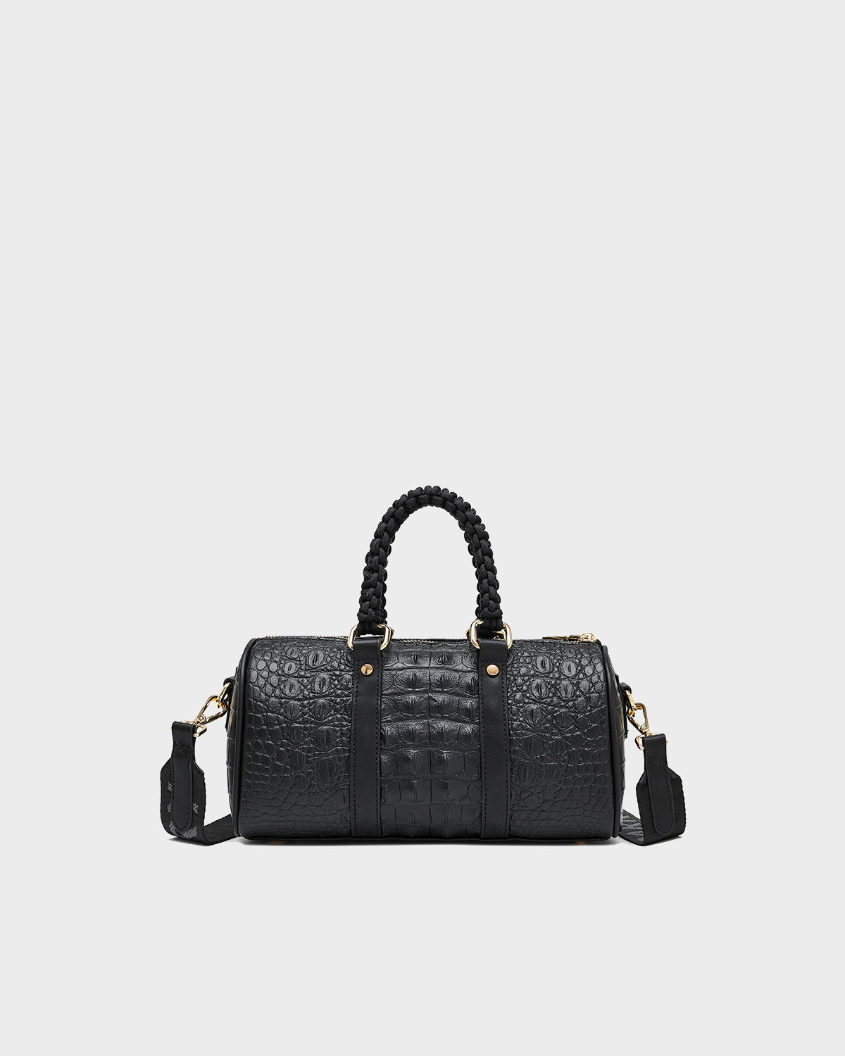 Apollo 2 Reptile Crossbody Bag in Black
