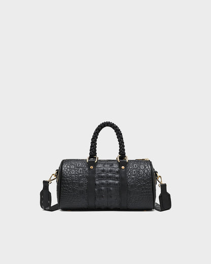 Apollo 2 Reptile Crossbody Bag in Black