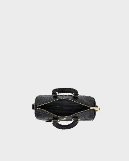 Apollo 2 Reptile Crossbody Bag in Black