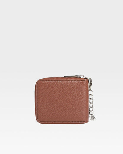 Mini Chain Wallet in Brown