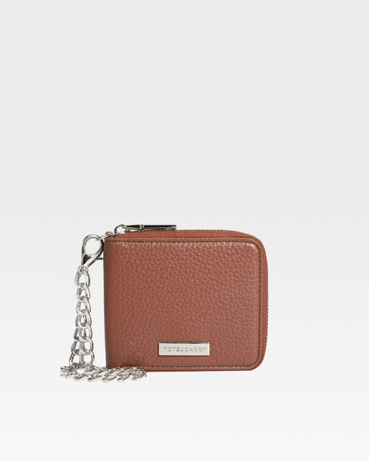 Mini Chain Wallet in Brown